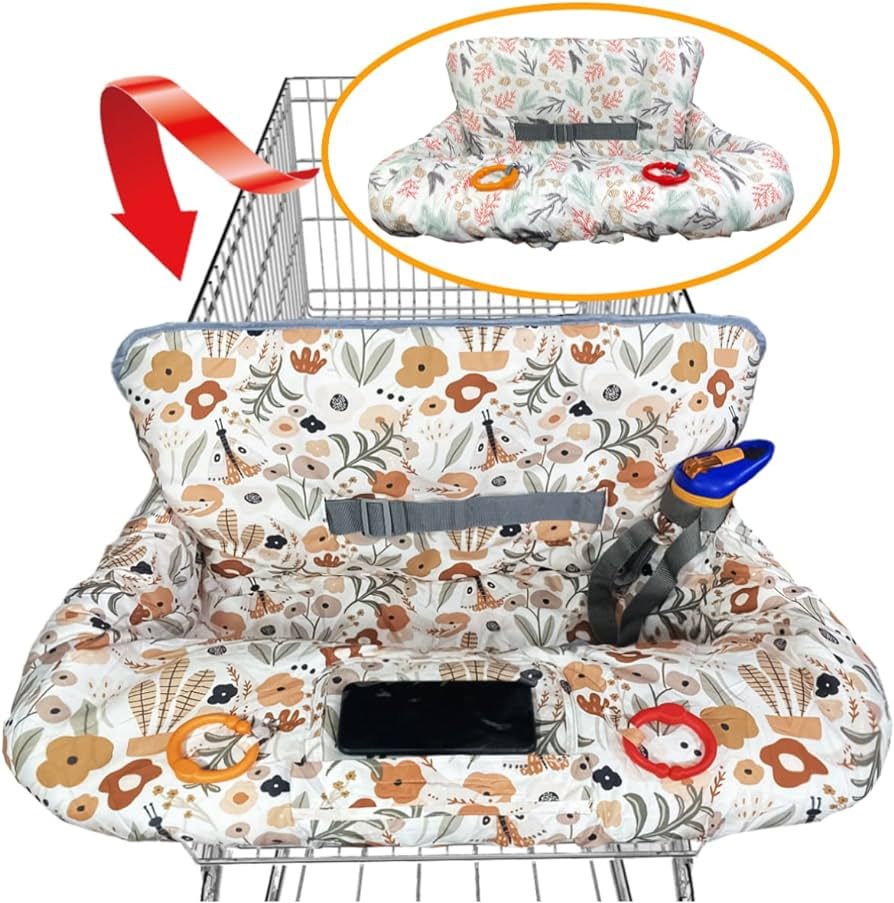 Shopping Cart Cover for Baby Grocery Cart Cover for Baby boy and Baby Girl, High Chair Cover for ... | Amazon (US)