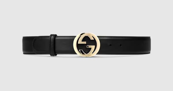 Leather belt with interlocking G | Gucci (US)
