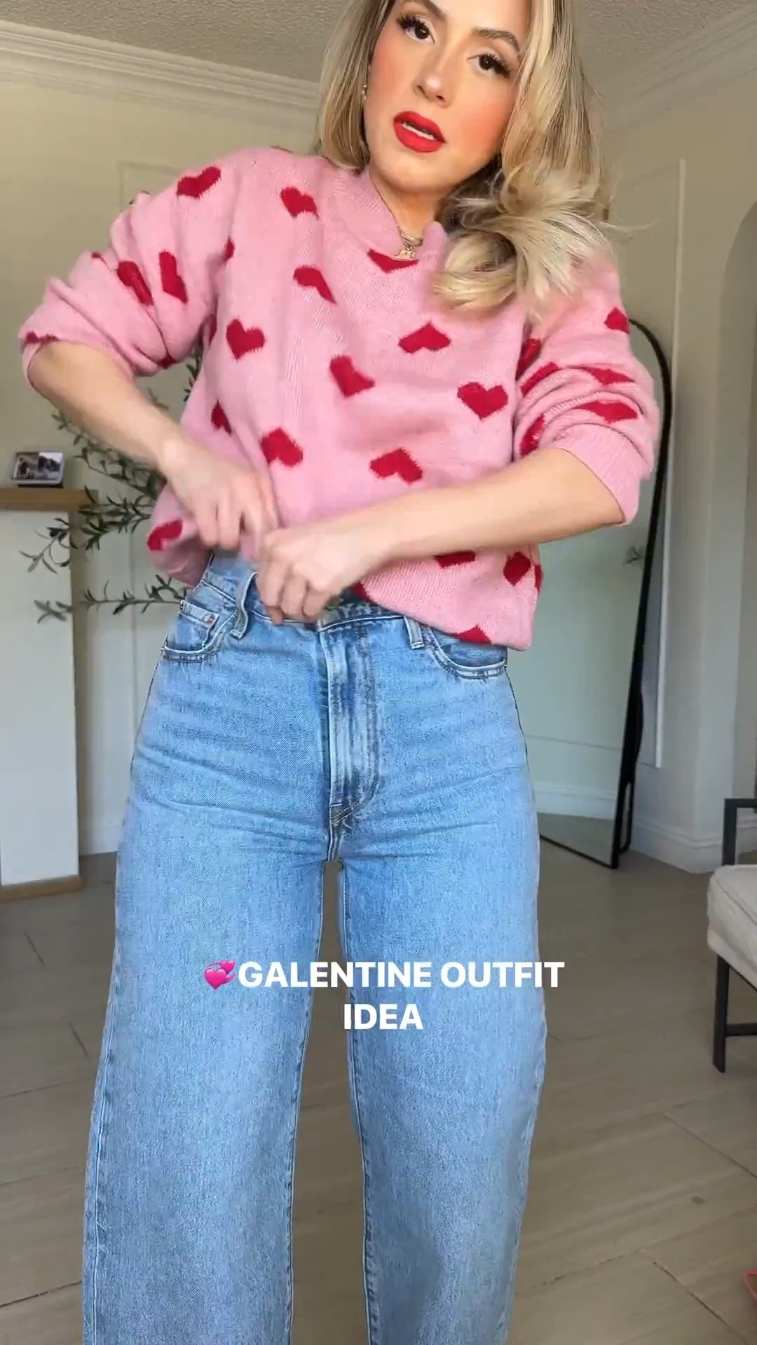 Galentine Outfits 💕💞

✔️Look 5: small in heart sweater | size 27x32 in Levi's Ribcage wide leg jeans in color splash zone

#LTKValentine #LTKPetite #LTKootd