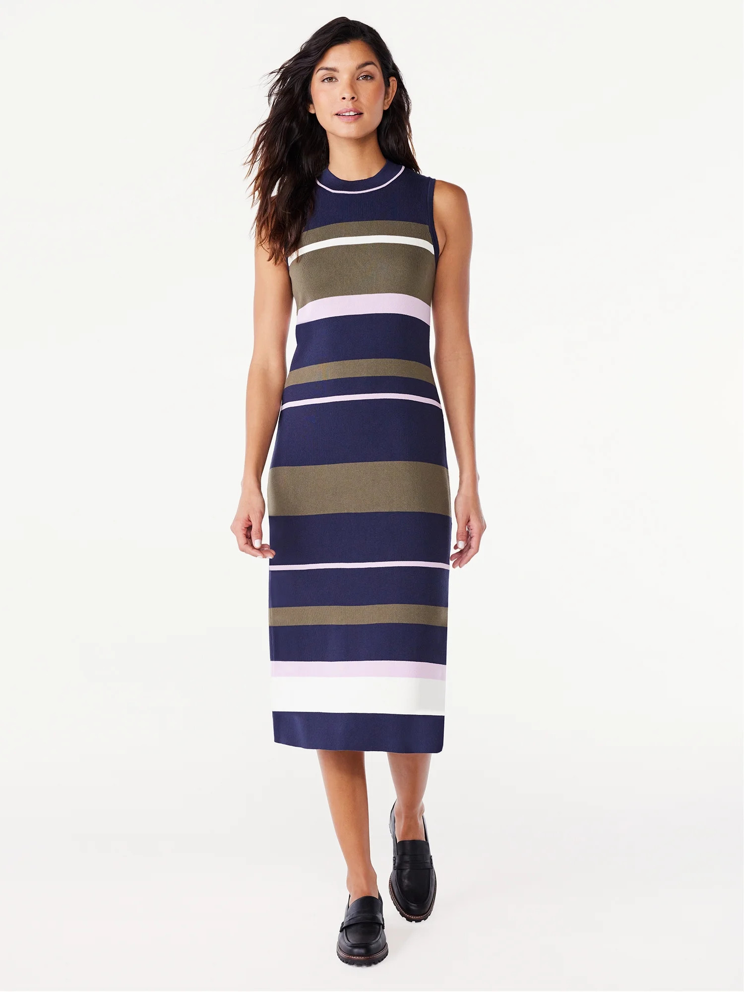 Free Assembly Women's Sleeveless Midi Sweater Dress, Sizes XS-XXL | Walmart (US)