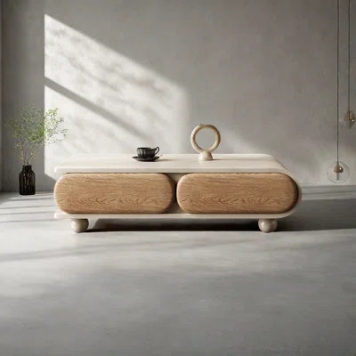 Minimalist Vintage Oak Coffee Table | Wayfair North America