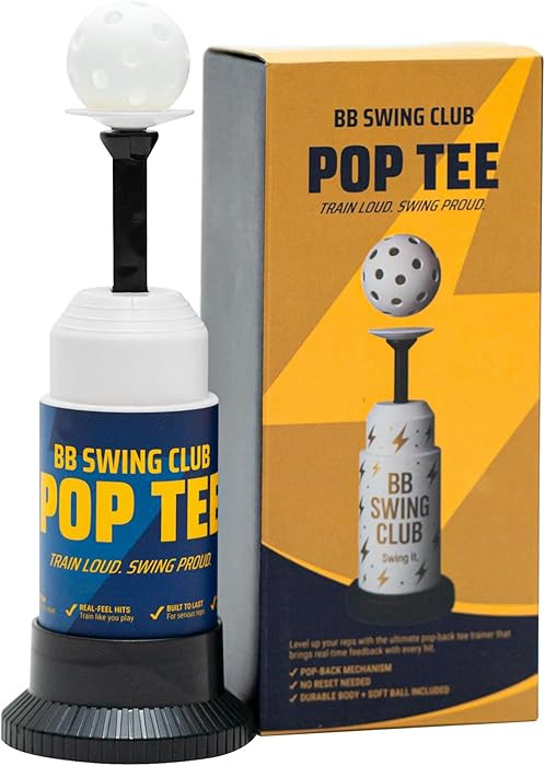 BB Swing Club Pop Tee – Baseball Batting Tee Popper Trainer for Kids to Practice Hitting | Amazon (US)
