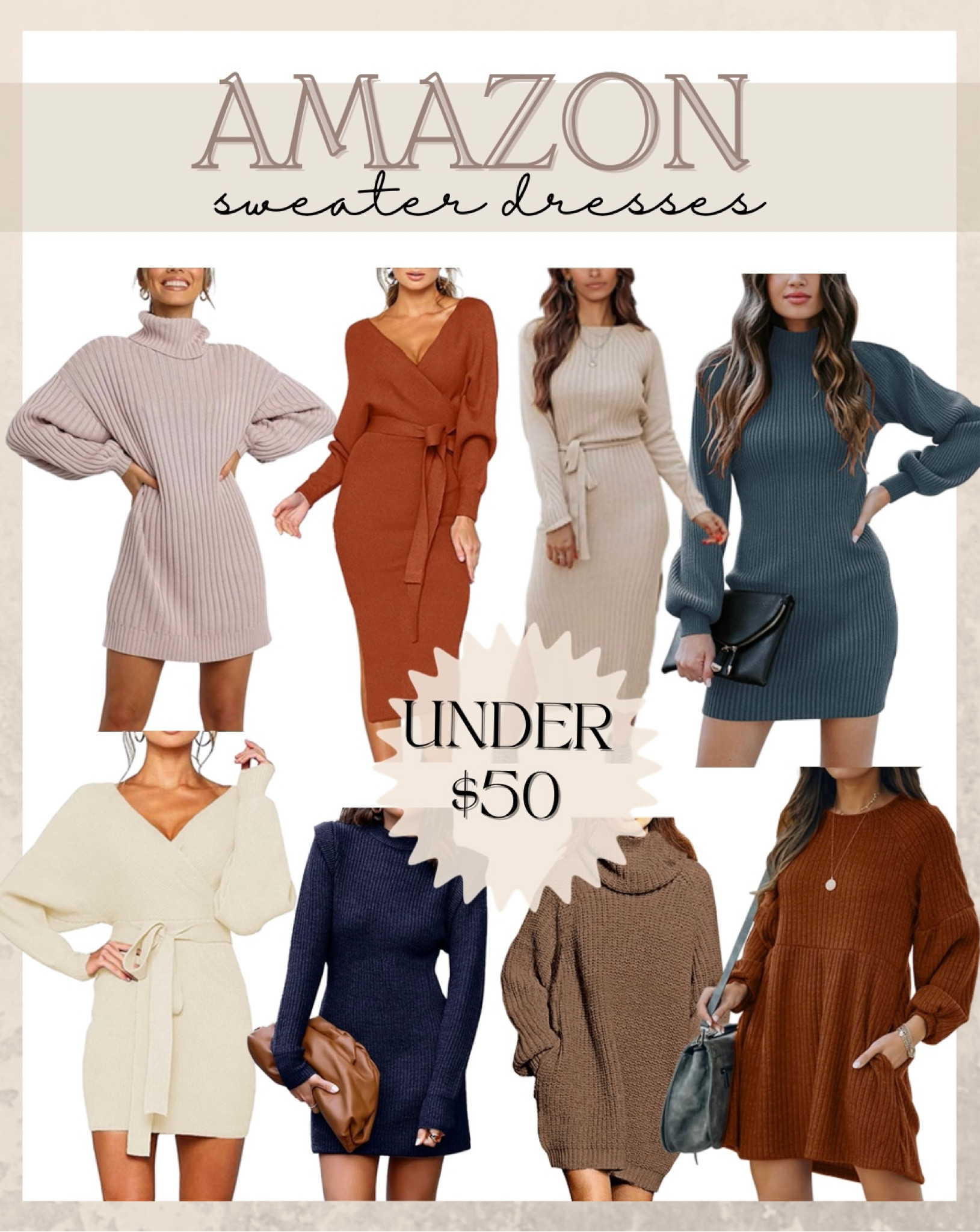 Amazon fall fashion, amazon finds, amazon outfit, amazon fall favorites, sweater dresses, affordable outfits, casual outfits, work outfits, teacher outfits, business casual, fall style, fall outfit, fall fashion, ribbed dress, oversized sweater dress, tie around dress, turtleneck dress, crew neck dress, long sleeve dress, warm sweater dress, lightweight sweater dress

#LTKSeasonal #LTKworkwear #LTKSale