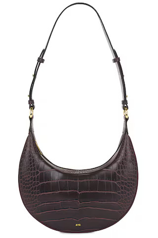 Carly Saddle Bag in Brown Croc | Revolve Clothing (Global)