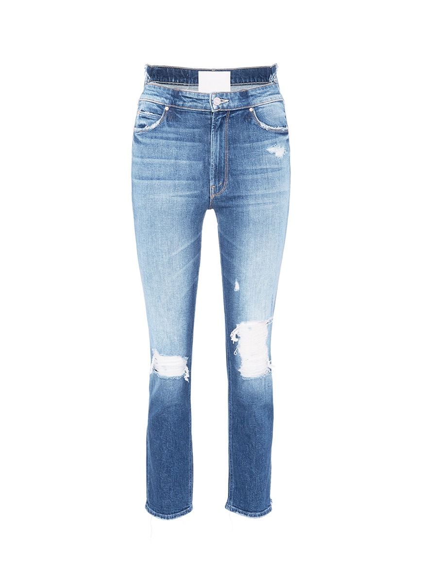 'Dazzler Shift' step waist ripped jeans | Lane Crawford (US)