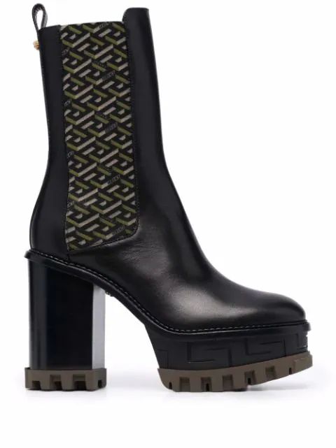 platform-sole block-heel boots | Farfetch (AU)