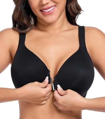 DotVol Women's Front Closure Posture Everyday Bra Plus Size Full Figure Underwire Back Support Br... | Amazon (US)