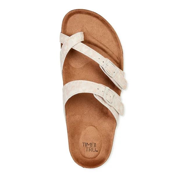 Time and Tru Women's Footbed Thong Sandals - Walmart.com | Walmart (US)