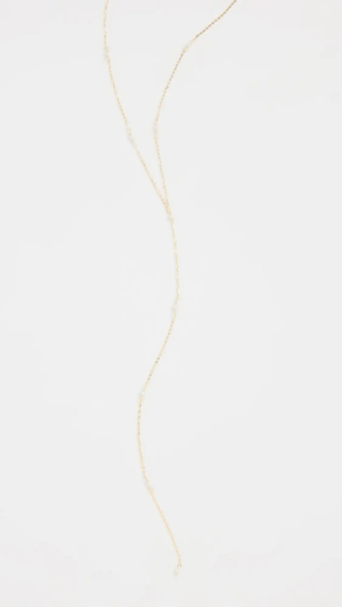 By Adina Eden Tiny Multi Pearl Lariat Necklace | Shopbop | Shopbop