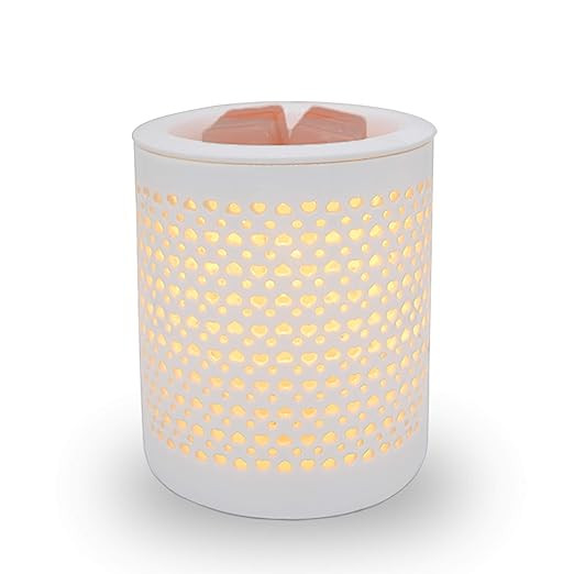 HELIOS Candle Warmer Electric Wax Melt Warmer with Dimmer Switch White Ceramic Wax Tart Burner Fr... | Amazon (US)