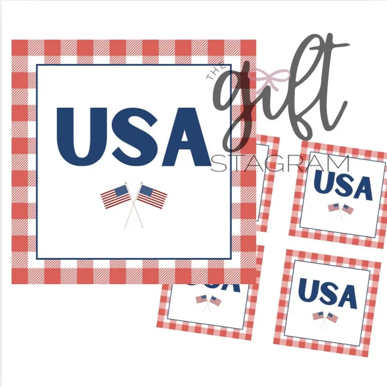 USA Gift Tag | DIGITAL DOWNLOAD | Fourth of July Gift Tag | Independence Day Gift Ideas | Summer ... | Etsy (Global)