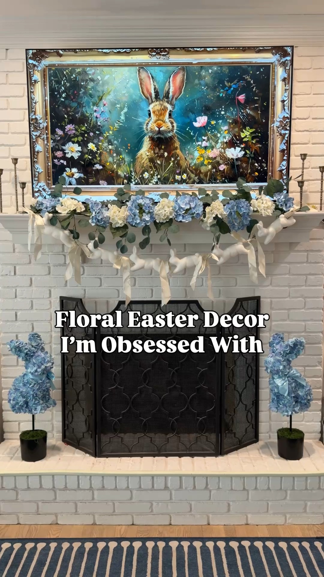 This Easter setup has me completely obsessed 🐰💙 the hydrangea garland, soft blue florals, and bunny accents make the whole fireplace feel fresh, elegant, and ready for spring.

It’s giving cozy storybook vibes in the best way.

#springdecor #walmartfinds #easterdecor #fireplacedecor #seasonalstyling #blueandwhite #homedecorfinds

#LTKhome #LTKSeasonal #LTKfindsunder50
