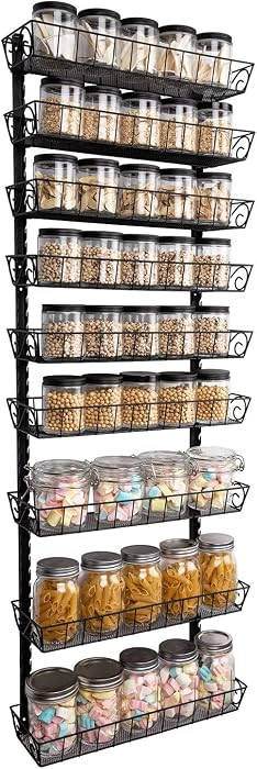 SWOMMOLY – Estante de pared ajustable para especias, 9 niveles de doble uso (multiusos), color ... | Amazon (US)