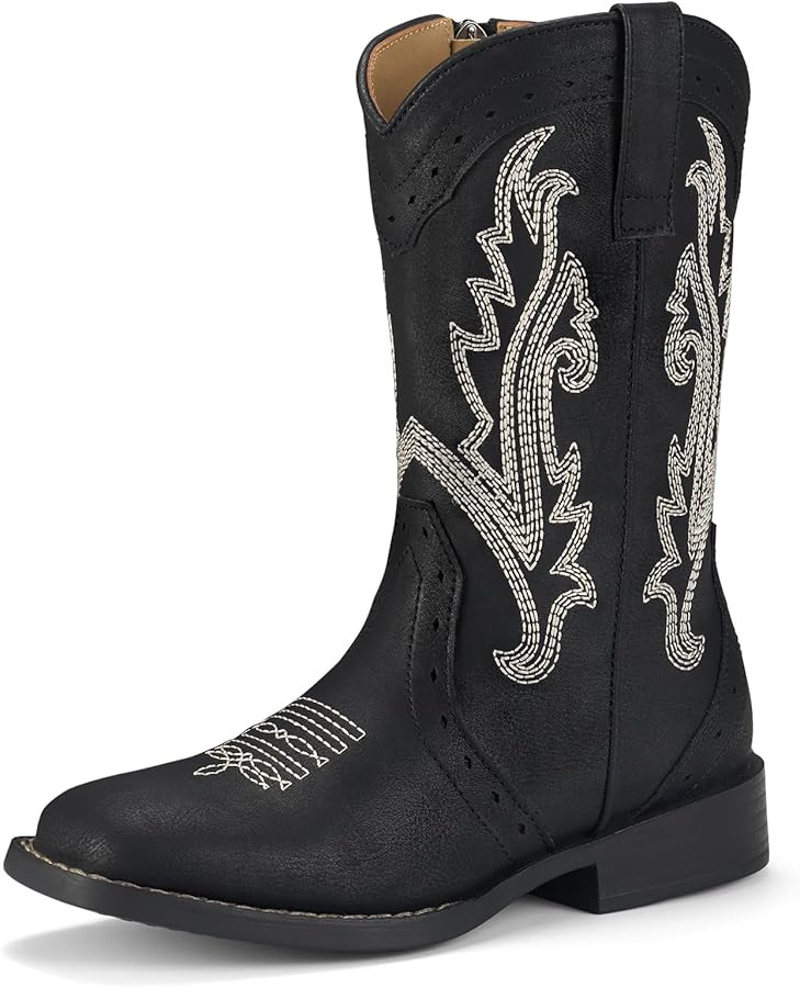 Rollda Girls Cowgirl Boots Kids Cowboy Boots Square Toe Girls Western Boots for Toddler/Little Ki... | Amazon (US)