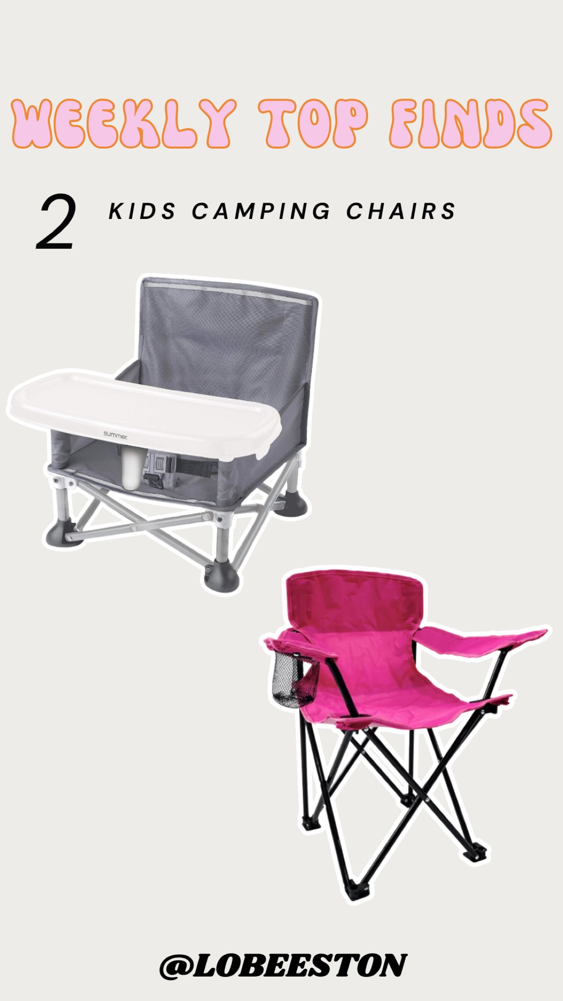 Kids camping chairs! 