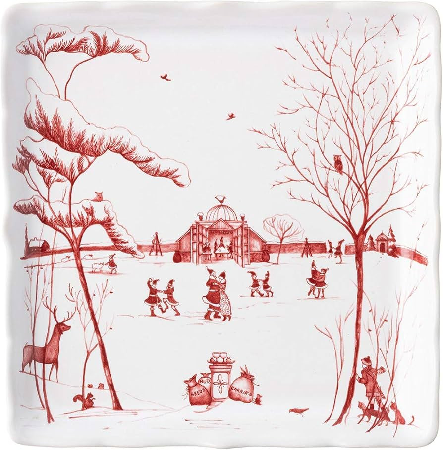 Juliska Country Estate Winter Frolic Ruby Sweets Tray Mr. & Mrs. Claus | Amazon (US)
