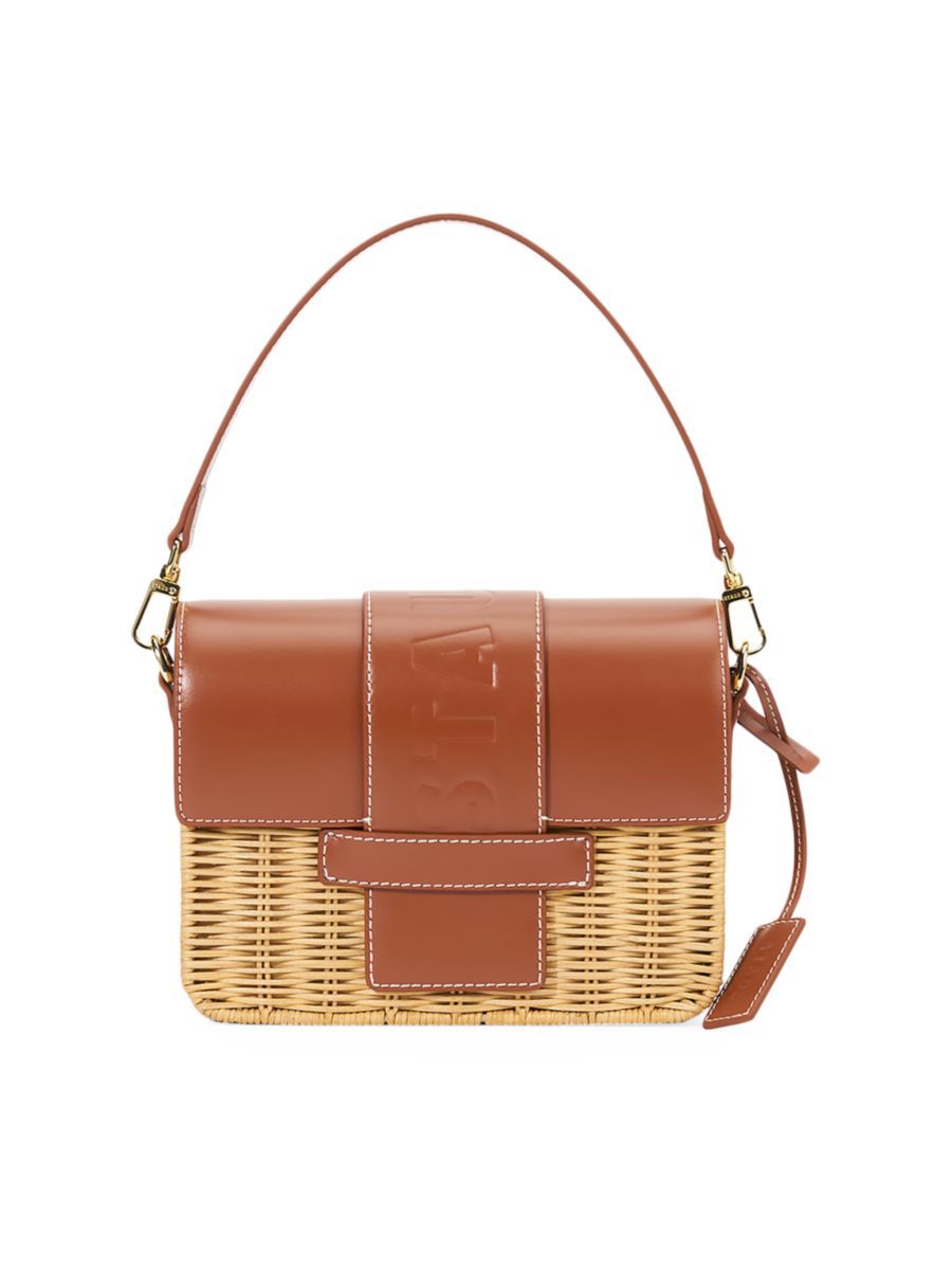 Charli Wicker & Leather Crossbody Bag | Saks Fifth Avenue