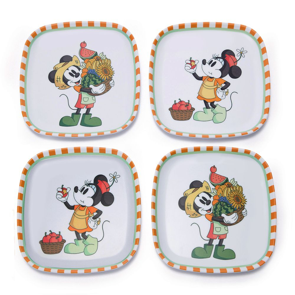Mickey and Minnie Mouse Fruit Stand Plate Set | Disney Store