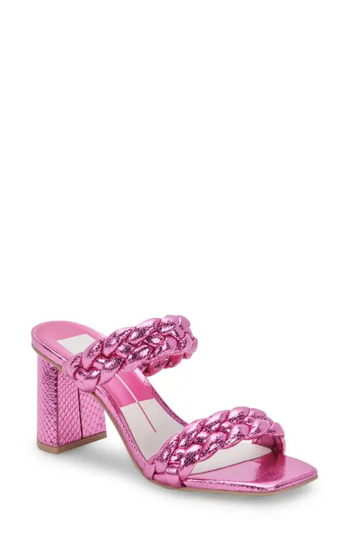 Dolce Vita Paily Braided Sandal in Magenta Crackled Stella at Nordstrom, Size 11 | Nordstrom
