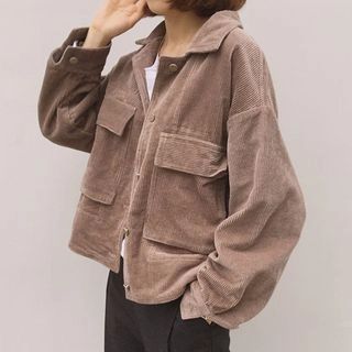 Corduroy Buttoned Jacket | YesStyle Global