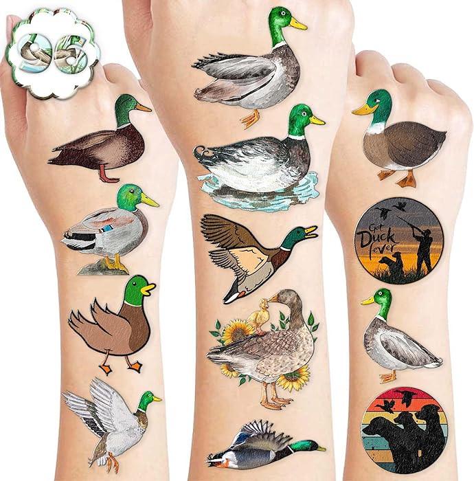 96 PCS Mallard Duck Birthday Party Decorations Party Favors Supplies Decor Cute Hunting Duck Temp... | Amazon (US)