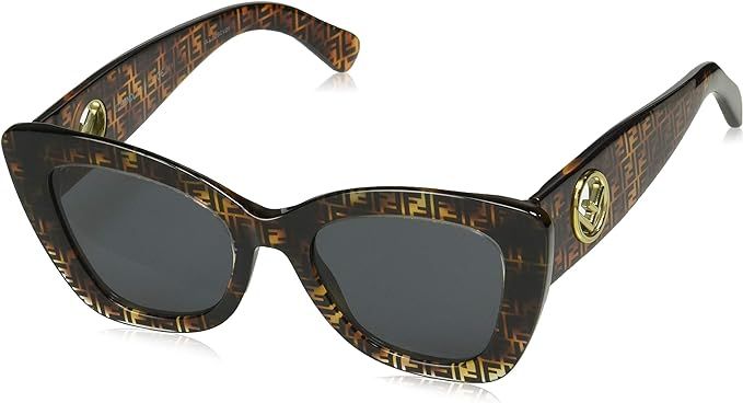 Fendi Women's Logo Narrow Cat Eye Sunglasses | Amazon (US)
