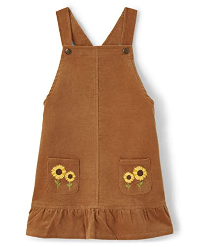 Gymboree Girls and Toddler Embroidered Sleeveless Skirtall Jumpers, Harvest Sunflower, 8 | Amazon (US)