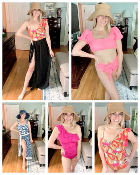 My favorite Amazon swim finds!
•
I love each of these suits so much, I own all of them in multiple colors! They are all TTS, so no need to size up.
•
The bow Sun hat visor? I own 3 colors! It rolls up & easily fits in your beach bag!
•


#LTKunder50 #LTKswim #LTKunder100