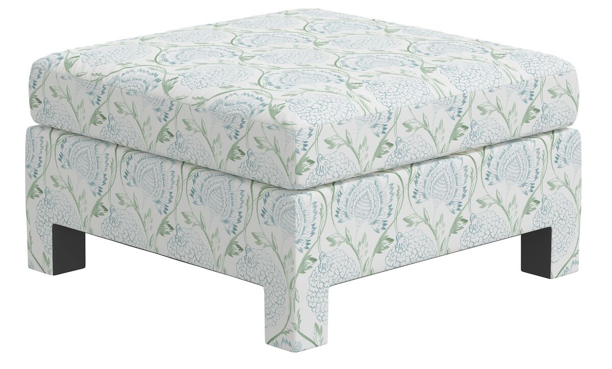 Bryn Ottoman, Ranjit Floral Sage | One Kings Lane