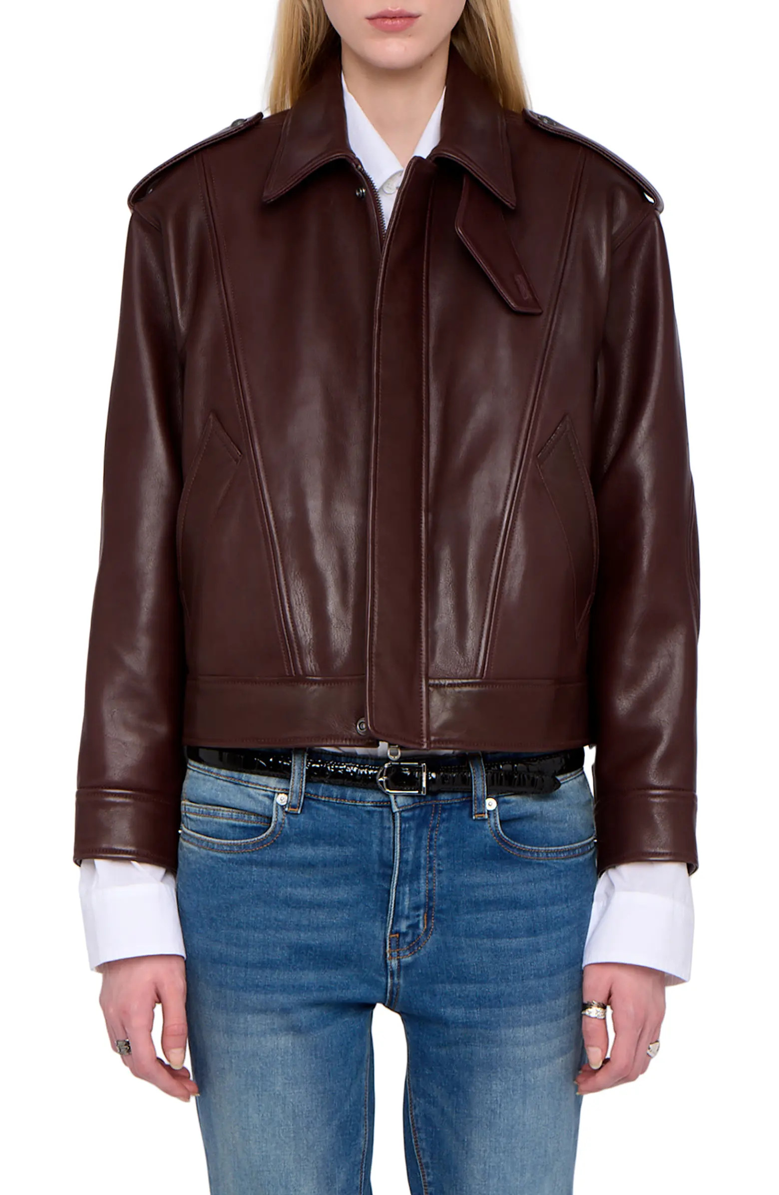 Lambskin Leather Jacket | Nordstrom