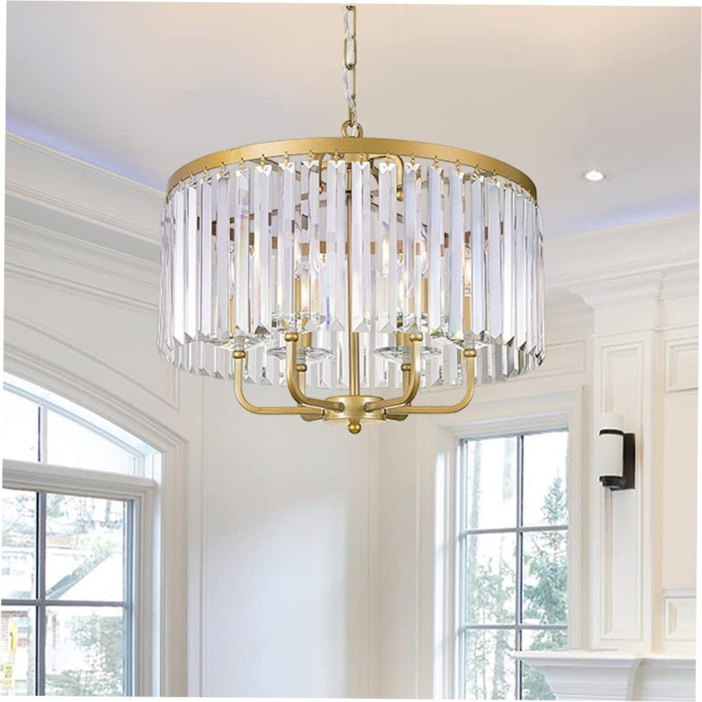 Chandeliers Modern Chandelier,6 Lights Foyer Farmhouse, Brushed Gold | Walmart (US)