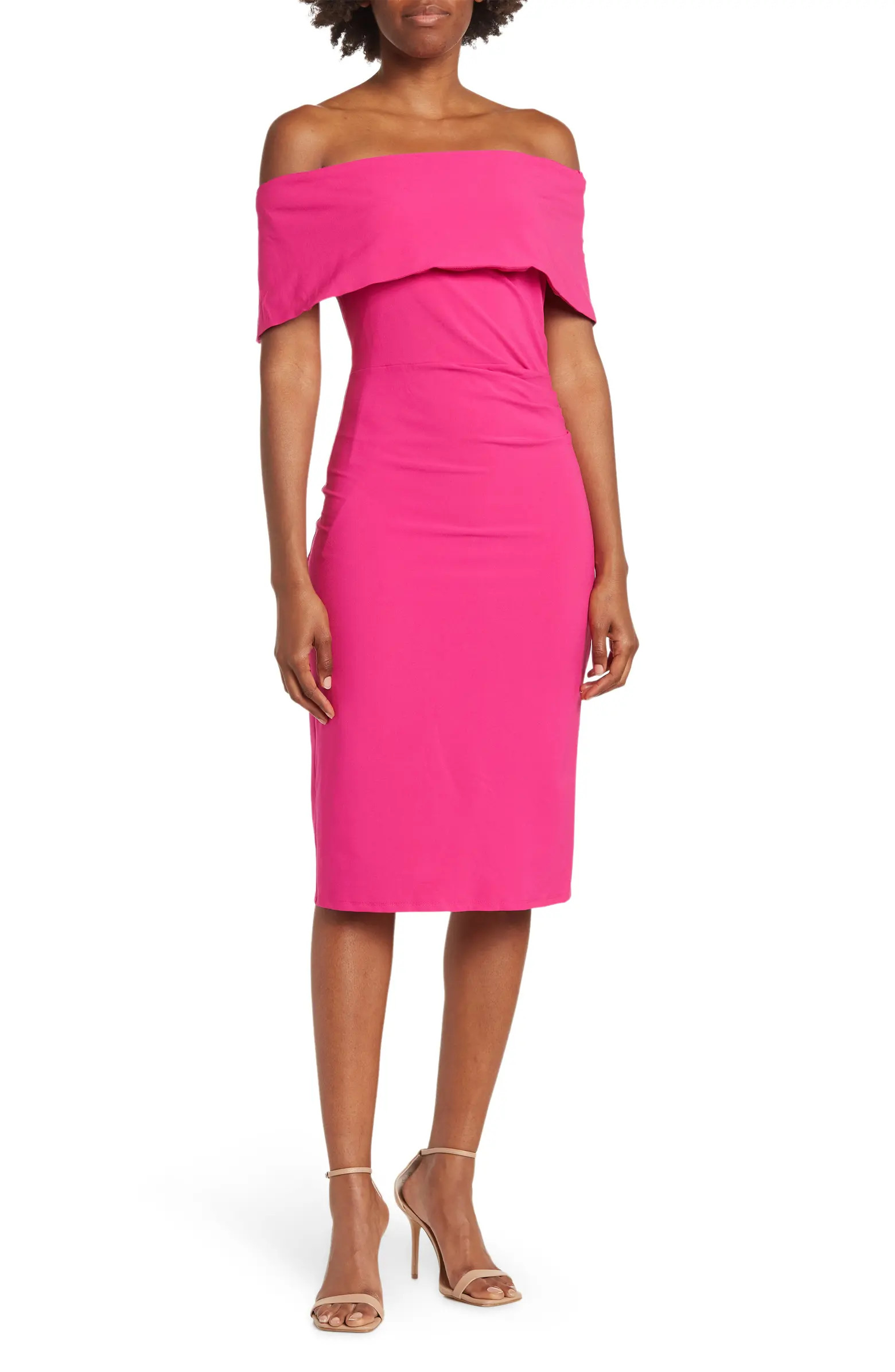 Off the Shoulder Midi Dress | Nordstrom Rack