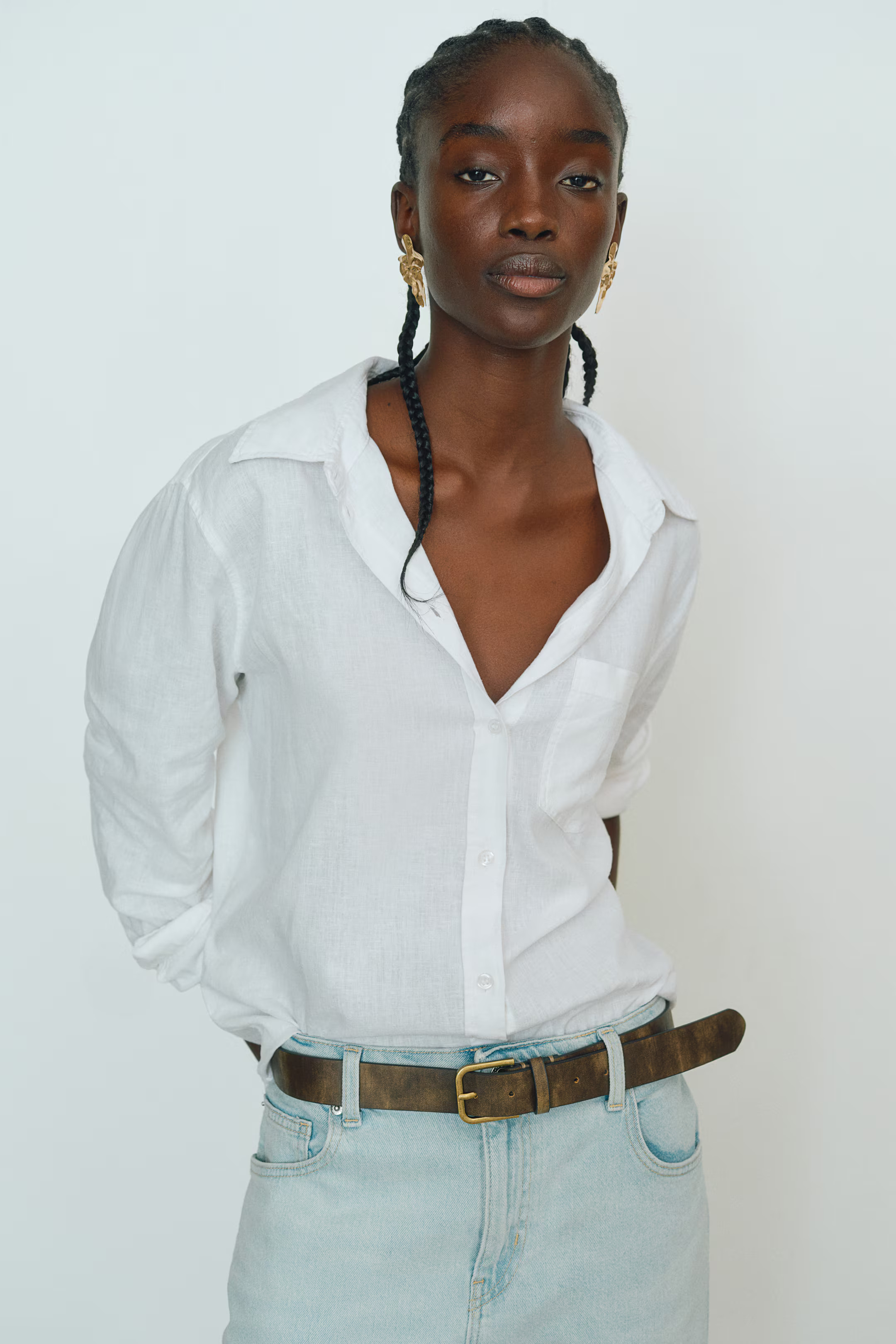 Linen-blend shirt | H&M (UK, MY, IN, SG, PH, TW, HK)