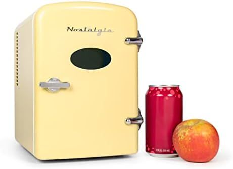 Nostalgia Retro 6-Can Personal Cooling and Heating Mini Refrigerator with Eraser Board Door Carry... | Amazon (US)