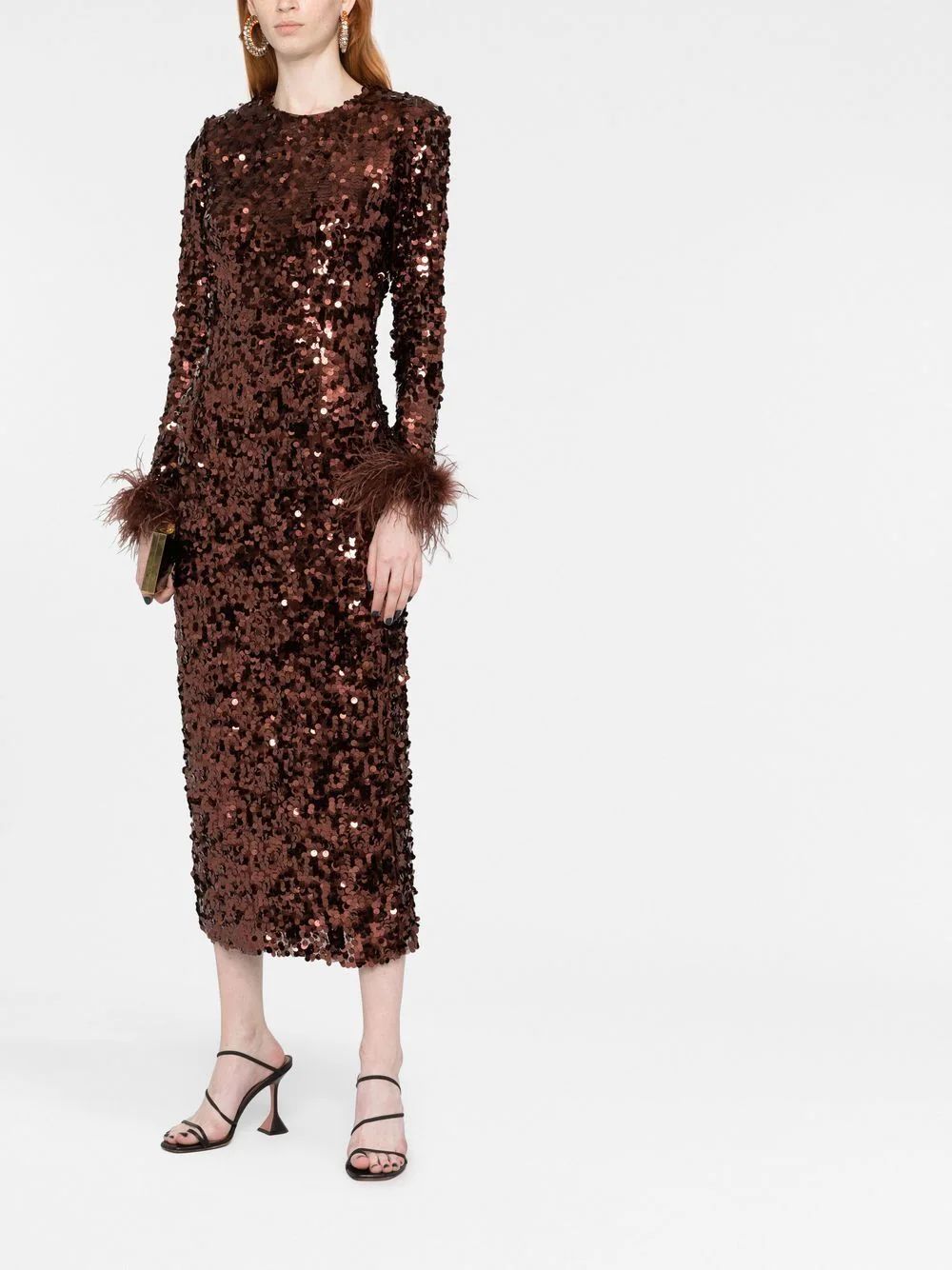 NEW ARRIVALS Veronique In Chambord Sequin Dress - Farfetch | Farfetch Global