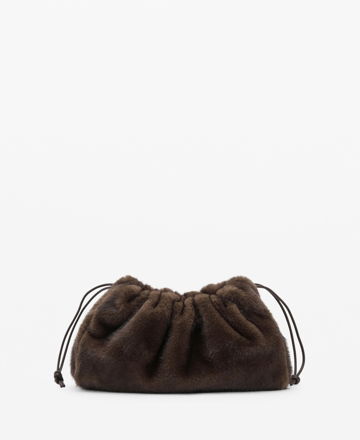 Mango Women's Fur-Effect Handbag - Chocolate | Macy's