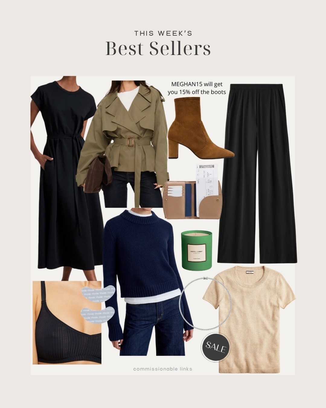 This week’s bestsellers

Cashmere tee
Passport wallet
Eye patches 
Travel looks

#LTKSeasonal #LTKTravel
