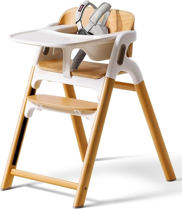 Momcozy DinerPal Wooden High Chair for Babies, Toddlers & Adults Up to 308 Lbs, Convertible Baby ... | Amazon (US)