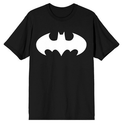 Batman White Logo Men's Black T-shirt-Medium | Target