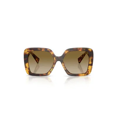 Miu Miu 56mm Gradient Irregular Sunglasses in Honey Havana/brown Gradient at Nordstrom | Nordstrom