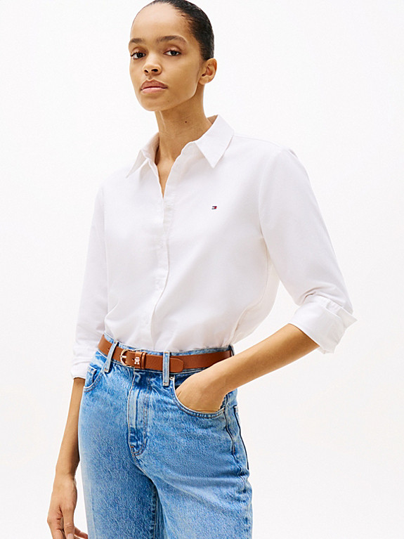 Relaxed Fit Flag Embroidery Oxford Shirt | Tommy Hilfiger UK