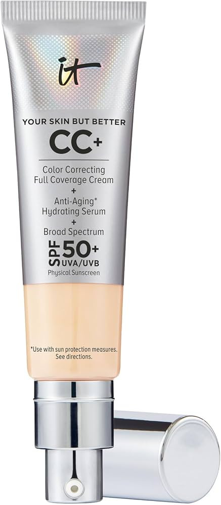 IT Cosmetics CC+ Cream - Natural Full Coverage Foundation With SPF 50+, Color Corrector & Anti-Ag... | Amazon (US)