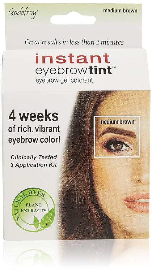 Godefroy Instant Eyebrow Color, Medium Brown, 0.18 ounces, 12-weeks of long lasting, 3-applicatio... | Amazon (US)