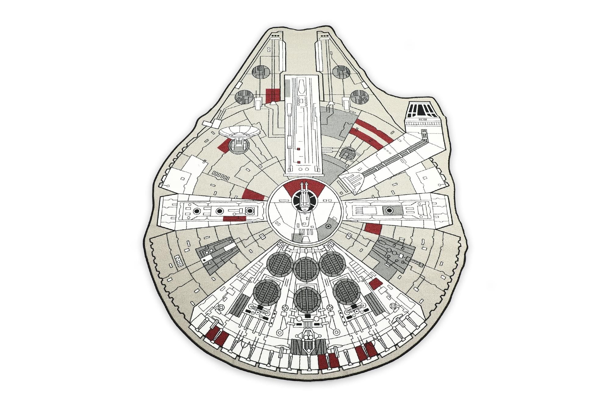 Star Wars Millennium Falcon Large Area Rug | 79 x 104 Inches | Toynk