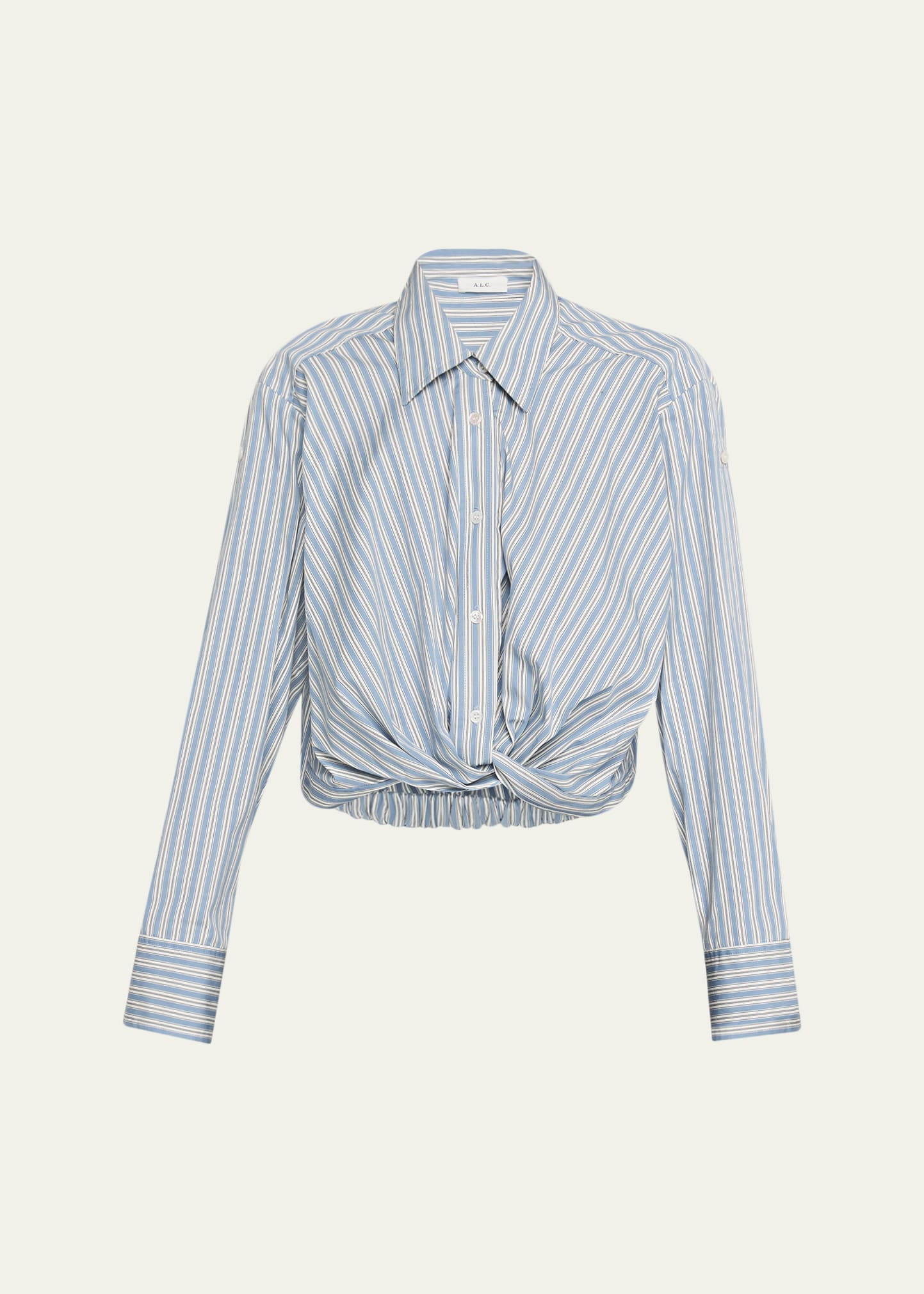A.L.C. Leo Striped Twist-Front Top | Bergdorf Goodman