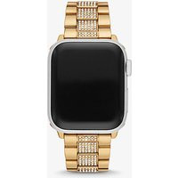 MK Pavé Gold-Tone Strap For Apple Watch® - Gold - Michael Kors | Michael Kors (UK)