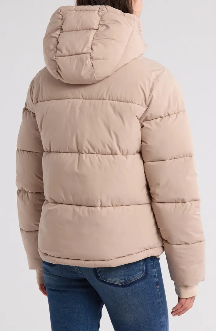 Channel Quilted Hooded Short Puffer Jacket | Nordstrom Rack