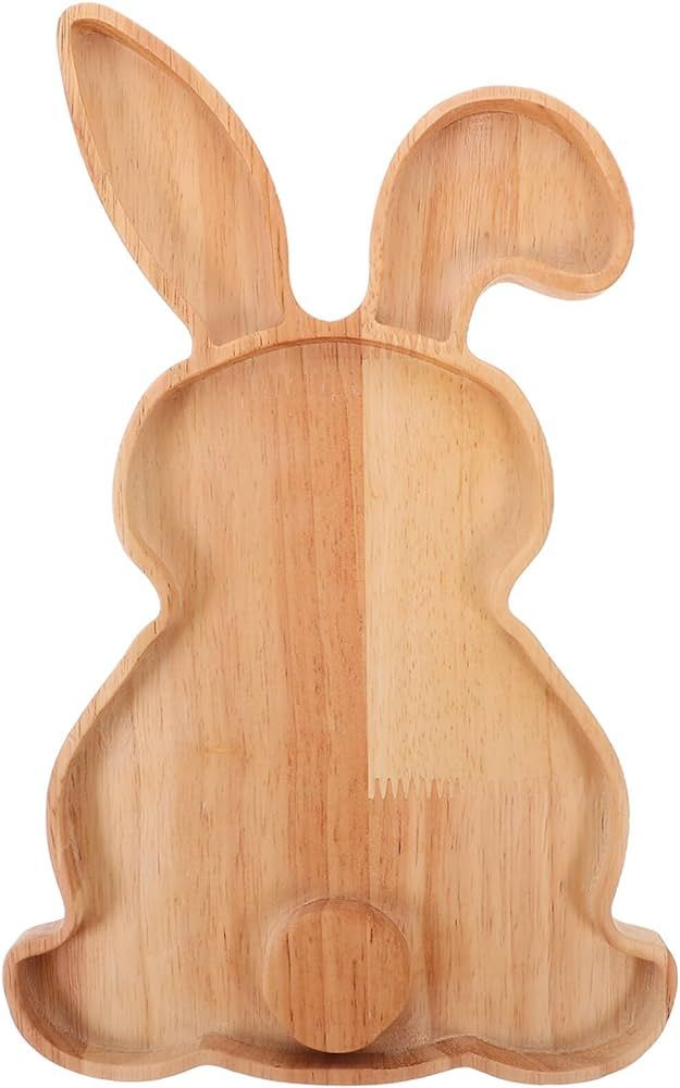 Rabbit Shaped Charcuterie Board Wood Bunny Cutting Board Cheese Board Serving Board Platter Desse... | Amazon (US)