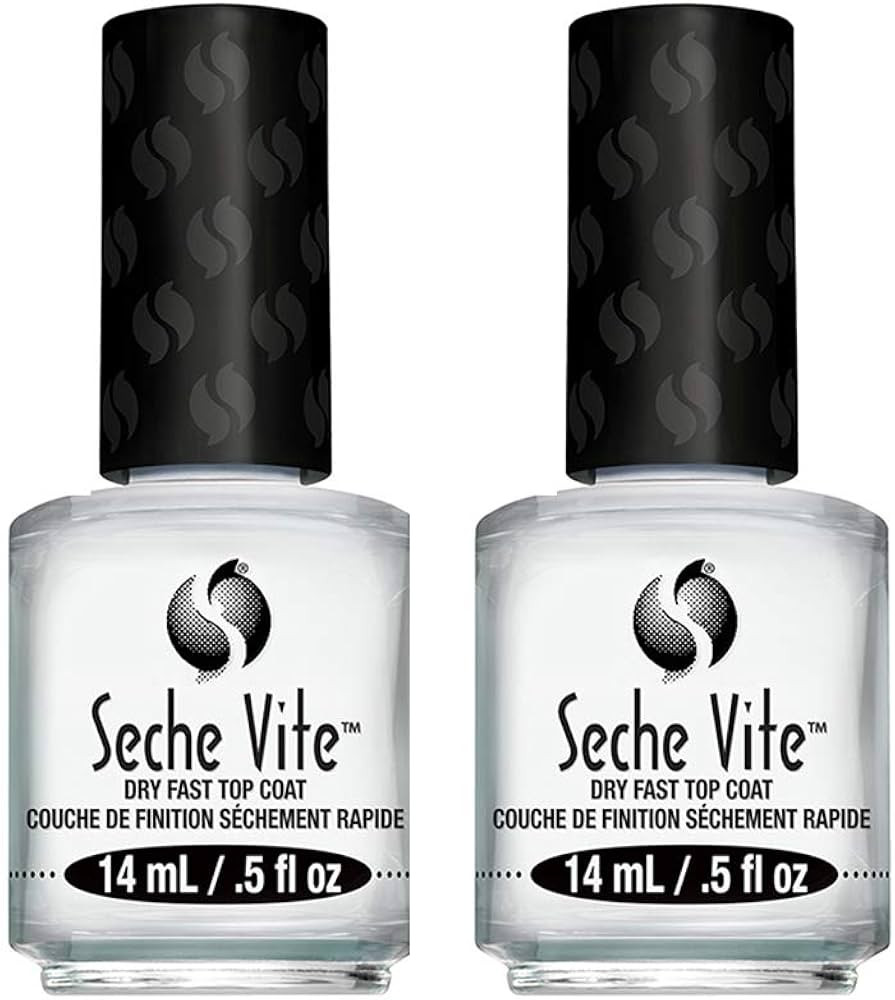 Seche Vite Dry Fast Top Coat for Nail Polish and Manicure, 0.5 oz, 2-pack | Amazon (US)