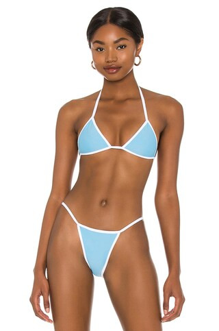 Lovers and Friends Sutra Top in Sky Blue & White from Revolve.com | Revolve Clothing (Global)